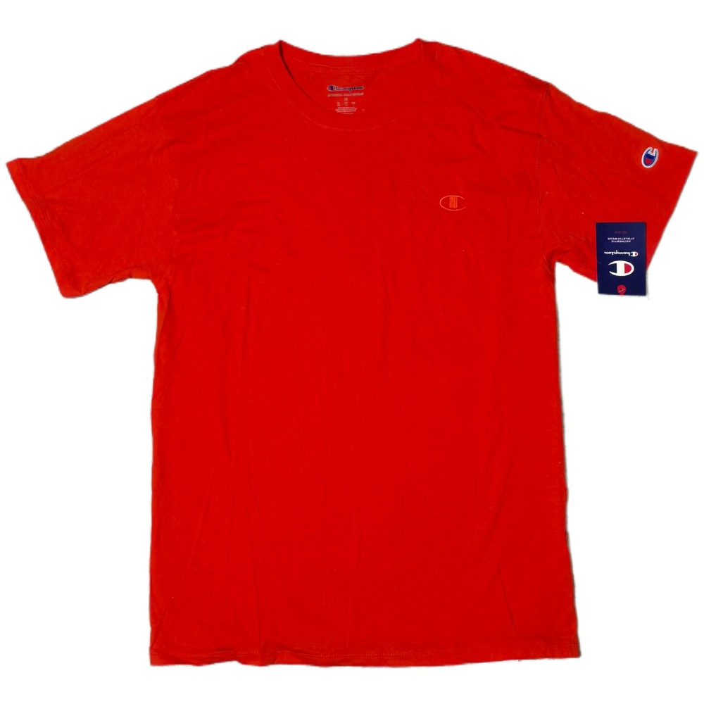 Champion Adult Mens Medium Spicy Orange Short Sleeve Athletic T Shirt
(AH)